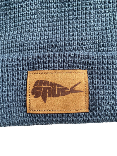 Metal Blue Knit Hat
